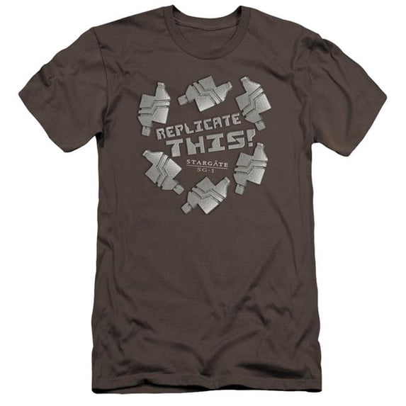 Trevco Sportswear SG156-PSF-3 SG1 Replicate This Premium Canvas Adult Slim Fit 30-1 Short Sleeve T-Shirt, Charcoal - Large