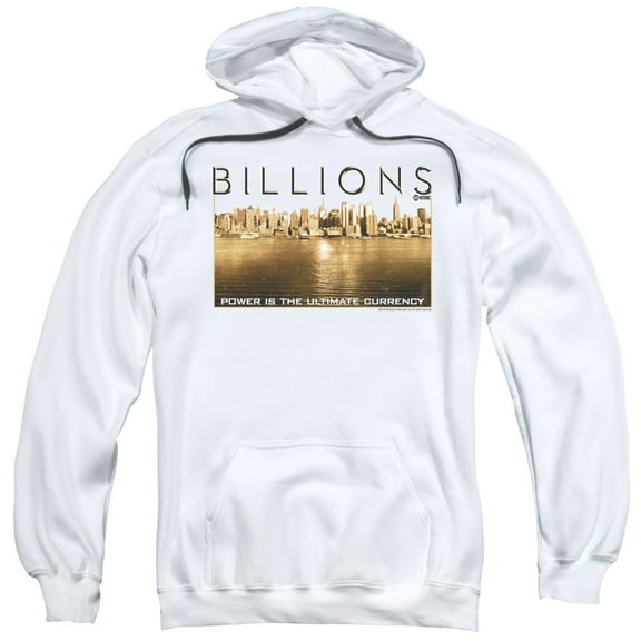 Trevco Sportswear SHO580-AFTH-1 Billions Golden City Adult Pullover Hoodie, White - Small