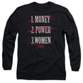 thumbnail image 1 of Trevco Sportswear UNI687-AL-2 Scarface Money Power Women Adult Long Sleeve T-Shirt, Black - Medium, 1 of 1