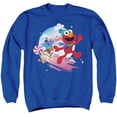 thumbnail image 1 of Trevco Sportswear SST10067-AS-1 Sesame Street Christmas Holiday Cheer with Elmo, Tango, Cookie Monster Adult Crewneck Sweatshirt, Royal - Small, 1 of 1