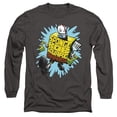 thumbnail image 1 of Trevco Sportswear NICK364-AL-1 Spongebob Letter Adult Long Sleeve T-Shirt, Charcoal - Small, 1 of 1