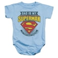 thumbnail image 1 of Trevco Sportswear SM2793-SS-4 Superman Dad Is My Infant Snapsuit, Light Blue - Extra Large - 24 Month, 1 of 1