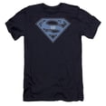 thumbnail image 1 of Trevco Sportswear SM1580-PSF-5 Superman UN Shield Premium Canvas Adult Slim Fit 30-1 Short Sleeve T-Shirt, Navy - 2X, 1 of 1