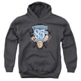 thumbnail image 1 of Trevco Sportswear TTS142-YFTH-3 Three Stooges 85Th Anniversary 2 Youth Hooded Sweatshirt, Charcoal - Large, 1 of 1