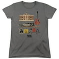 thumbnail image 1 of Trevco Sportswear UNI900-WT-3 Back to the Future Items Womens Short Sleeve T-Shirt, Charcoal - Large, 1 of 2