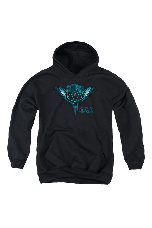 Sportswear WB238-YFTH-1 Fantastic Beasts Swooping Evil Youth Hooded Sweatshirt, Black - Small