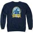 thumbnail image 1 of Trevco Sportswear WBM373-AS-2 Polar Express True Believer Adult Crewneck Sweatshirt, Navy - Medium, 1 of 2