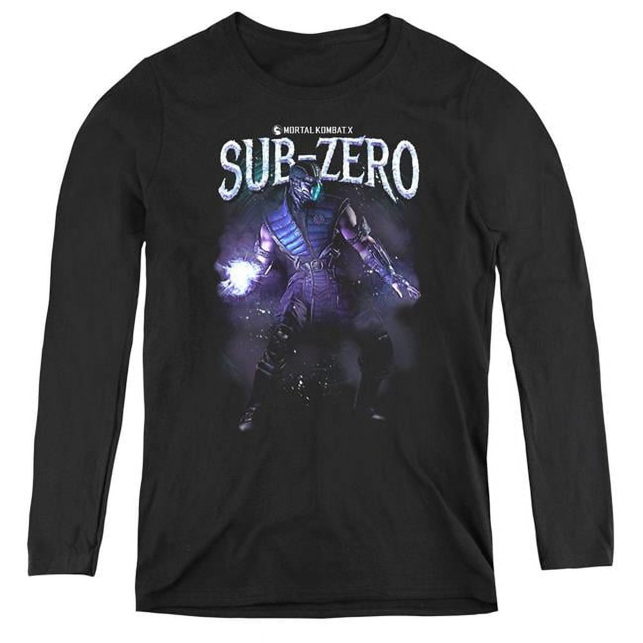 Trevco Sportswear WBM523 WL 3 Womens Mortal Kombat Sub Zero Long Sleeve T Shirt Black Large Walmart