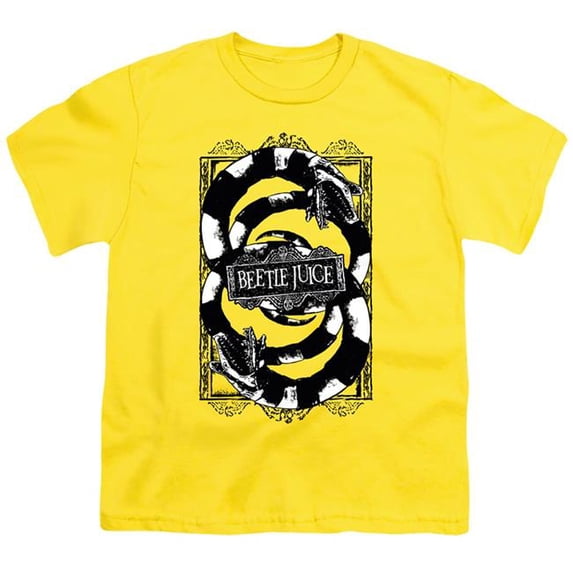 Trevco Sportswear WBM906-YT-1 Beetlejuice We Got Worms Youth Short Sleeve T-Shirt, Yellow - Small