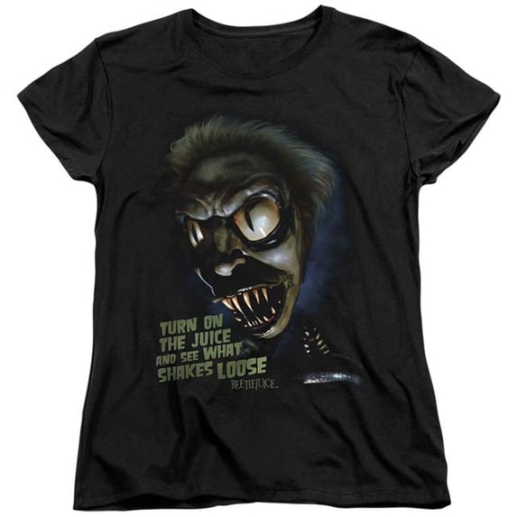 Trevco Sportswear WBM907-WT-1 Beetlejuice Chucks Daughter Womens Short Sleeve T-Shirt, Black - Small