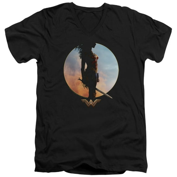 Men's Wonder Woman Wisdom And Wonder Slim Fit T-shirt Large Black