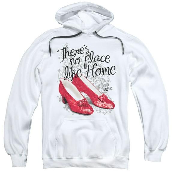 Trevco Sportswear OZ109-AFTH-6 Wizard of Oz Ruby Slippers Adult Pullover Hoodie, White - 3X