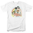 thumbnail image 1 of Trevco Sportswear JLA832-AT-6 Wonder Woman Wonder Airbrush Adult Regular Fit Short Sleeve T-Shirt, White - 3X, 1 of 1