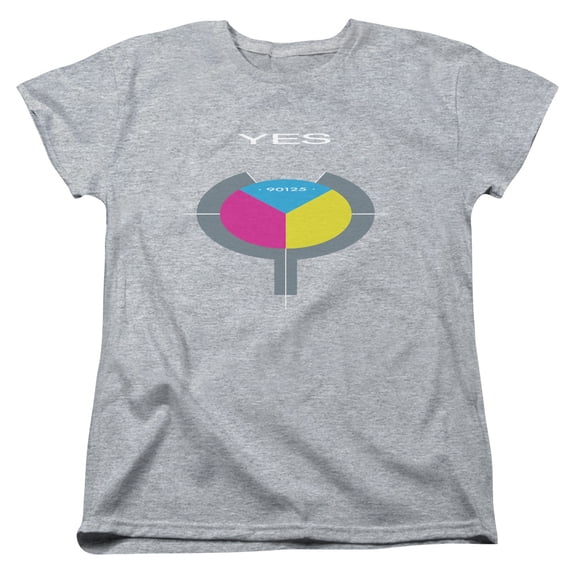 Trevco Sportswear YES106-WT-1 Yes 90125 Womens Short Sleeve T-Shirt, Athletic Heather - Small