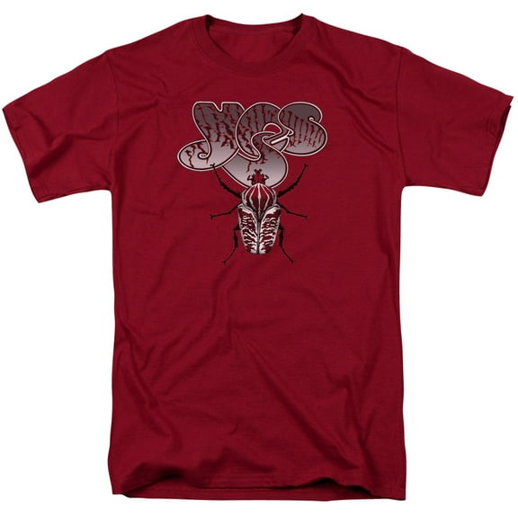 Trevco Sportswear YES104-AT-1 Yes Beetle Adult Regular Fit Short Sleeve T-Shirt, Cardinal - Small