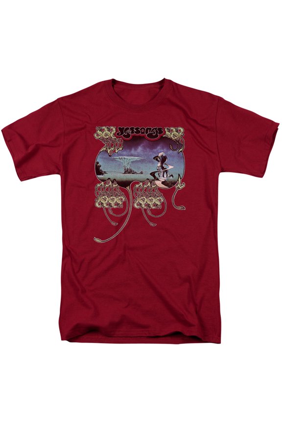 Sportswear YES111-AT-3 Yes Yessongs Adult Regular Fit Short Sleeve T-Shirt, Cardinal - Large