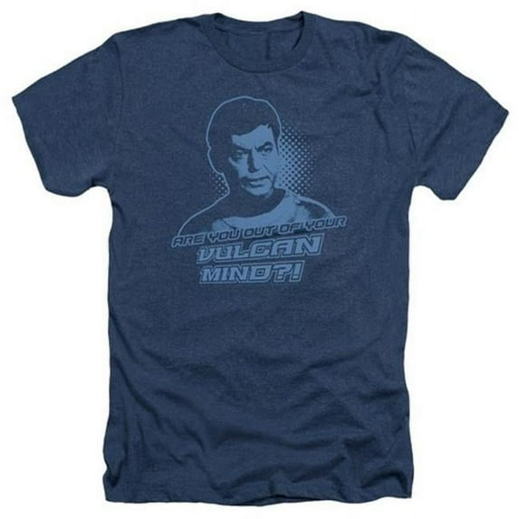 Trevco St Original-Vulcan Mind - Adult Heather Tee - Navy- Large