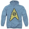 thumbnail image 1 of Trevco   Star Trek & 8 Bit Science-Adult Pull-Over Hoodie, Carolina Blue - Small, 1 of 1