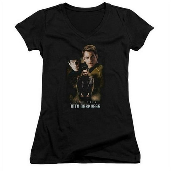 Trevco Star Trek-Aftermath - Junior Tee - Black- Small
