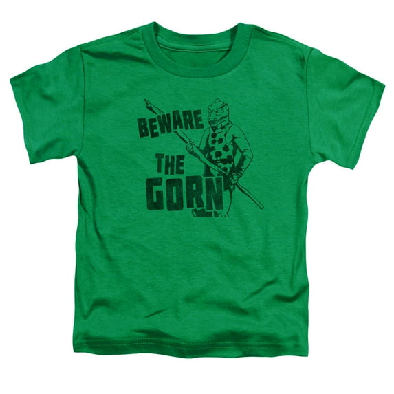 Trevco Star Trek-Beware The Gorn - Short Sleeve Toddler Tee - Kelly Green- Small 2T