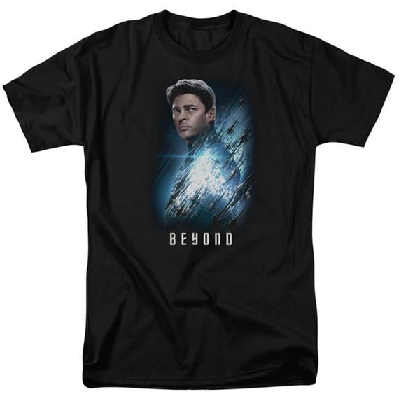 Trevco Star Trek Beyond & Bones Poster Short Sleeve Adult Cotton 18-1 T-Shirt, Black - 6X