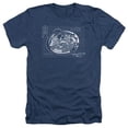 thumbnail image 1 of Trevco Star Trek-Bridge Prints - Adult Heather Tee - Navy- Extra Large, 1 of 1