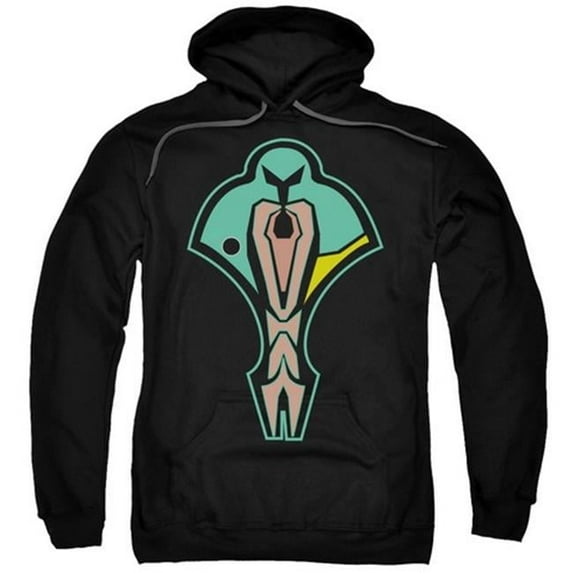 Trevco Star Trek-Cardassian Logo - Adult Pull-Over Hoodie - Black- Large