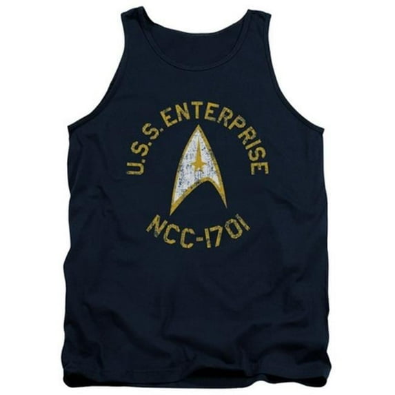 Trevco Star Trek-Collegiate - Adult Tank Top - Navy- Extra Large