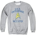 thumbnail image 1 of Trevco  Star Trek & Collegiate Arch Long Sleeve Adult Crewneck Sweatshirt, Athletic Heather - 2X, 1 of 1