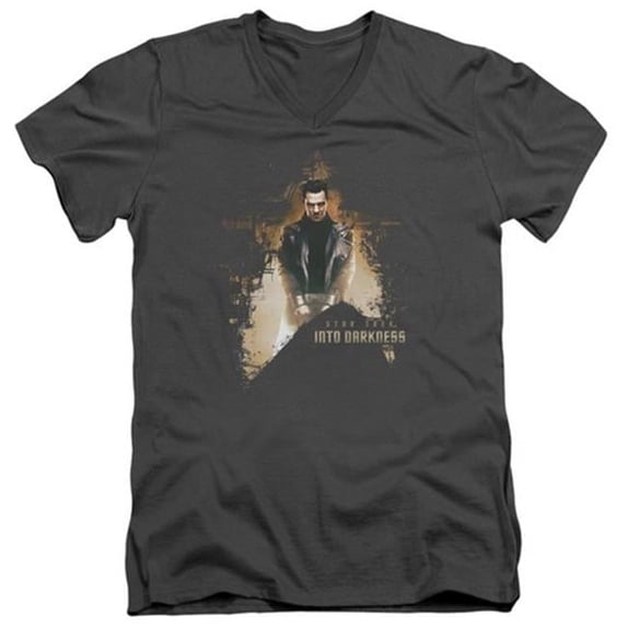 Trevco Star Trek-Dark Villain - Short Sleeve Adult 30-1 Tee - Charcoal- Large