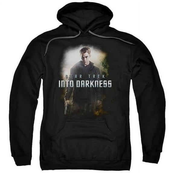 Trevco Star Trek & Darkness Kirk Adult Pull-Over Hoodie, Black - 5X