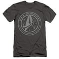 thumbnail image 1 of Trevco  Star Trek Discovery & Enterprise Crest-Short Sleeve Adult 30-1 T-Shirt - Charcoal - 2X, 1 of 1