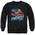 thumbnail image 1 of Trevco  Star Trek & Engage Adult Cotton & Polyster Crewneck Sweatshirt, Black - Large, 1 of 1