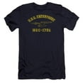 thumbnail image 1 of Trevco CBS553-PSF-3 Star Trek & Enterprise Athletic Premium Canvas Adult Cotton Slim Fit 30-1 T-Shirt, Navy - Large, 1 of 1