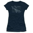 thumbnail image 1 of Trevco Star Trek-Enterprise Prints - Short Sleeve Junior Sheer Tee - Navy- 2X, 1 of 1