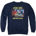 thumbnail image 1 of Trevco  Star Trek & Episode 71 Adult Cotton & Polyster Crewneck Sweatshirt, Navy - Extra Large, 1 of 1