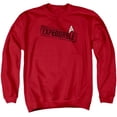 thumbnail image 1 of Trevco  Star Trek & Expendable Long Sleeve Adult Crewneck Sweatshirt, Red - Medium, 1 of 1