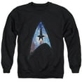 thumbnail image 1 of Trevco CBS1575-AS-5 Star Trek & Galactic Shield Adult Crewneck Sweatshirt, Black - 2X, 1 of 1