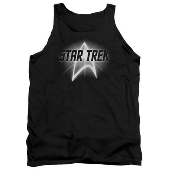 Trevco Star Trek-Glow Logo - Adult Tank Top - Black- Large