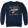 thumbnail image 1 of Trevco  Star Trek & Go Bold Adult Cotton & Polyster Crewneck Sweatshirt, Navy - 2X, 1 of 1
