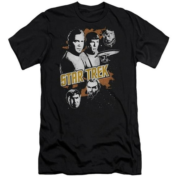 Trevco Star Trek & Graphic Good vs Evil Adult Premium Canvas Slim Fit 30-1 HBO Short Sleeve T-Shirt, Black - 2X