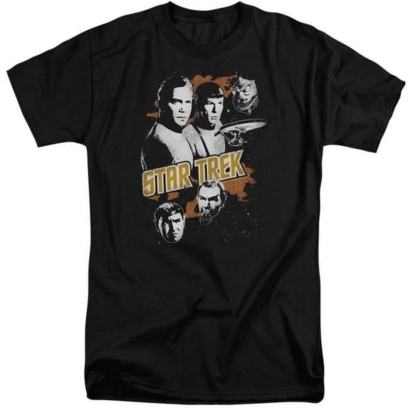 Trevco Star Trek & Graphic Good vs Evil Adult Tall Fit 18-1 Short Sleeve T-Shirt, Black - 3X