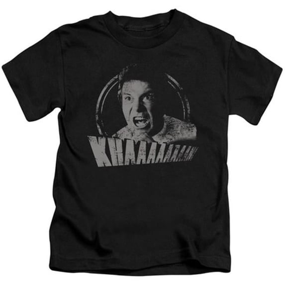 Trevco Star Trek-Khan Distressed - Short Sleeve Juvenile 18-1 Tee - Black- Large 7