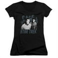 thumbnail image 1 of Trevco Star Trek-Kirk Spock And Company - Junior V-Neck Tee - Black, Medium, 1 of 1