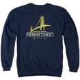 thumbnail image 1 of Trevco CBS849-AS-4 Star Trek & Marathon Logo Adult Cotton & Polyster Crewneck Sweatshirt, Navy - Extra Large, 1 of 1