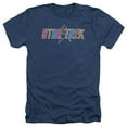 thumbnail image 1 of Trevco Star Trek-Multi Colored Logo - Adult Heather Tee - Navy- 2X, 1 of 1