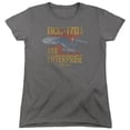 thumbnail image 1 of Trevco  Star Trek & NCC1701 Womens Short Sleeve T-Shirt, Charcoal - 2X, 1 of 1