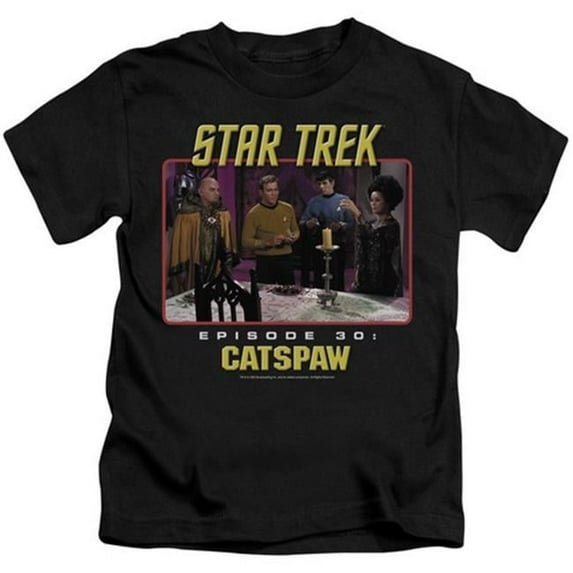 Trevco Star Trek Original-Cats Paw - Short Sleeve Juvenile 18-1 Tee - Black- Small 4
