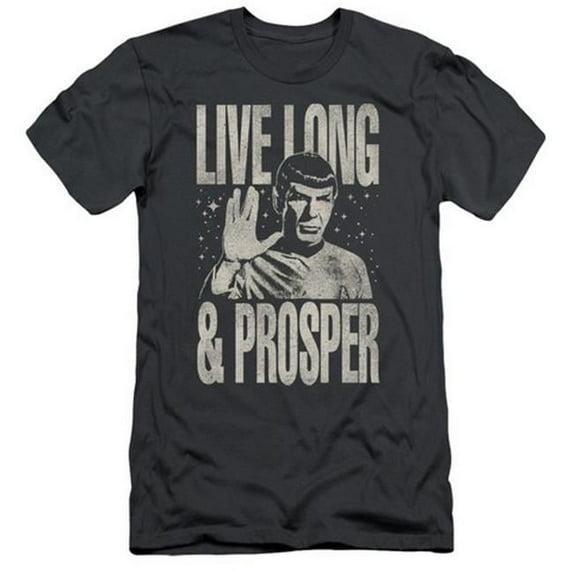 Trevco Star Trek-Prosper - Short Sleeve Adult 30-1 Tee - Charcoal- 2X