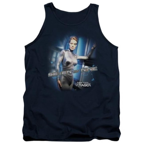 Trevco Star Trek-Seven Of Nine - Adult Tank Top - Navy- Medium